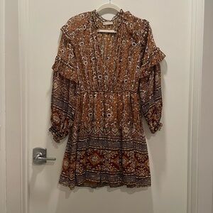 Ulla Johnson Bohemian Floral Long Sleeve Dress